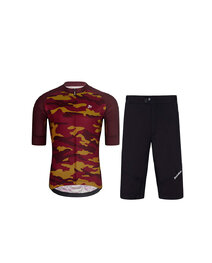 HOLOKOLO Maillot y pantalón MTB - CAMOTRAIL - negro/granate